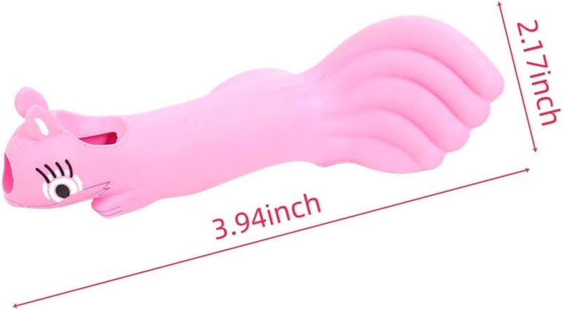 Conboxus Violin/Viola Bow Holder Violin Bow Grip For Beginner Violin Holder Teaching Aid Accessory Soft protect finger Cute squirrel-shaped Bright Colors (pink) - Image 2